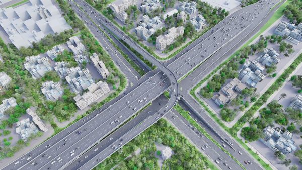 Al Rashid Camp Intersection Curved Steel Girders Work